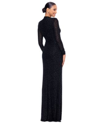 Women's Rhinestone Mesh Gown 
