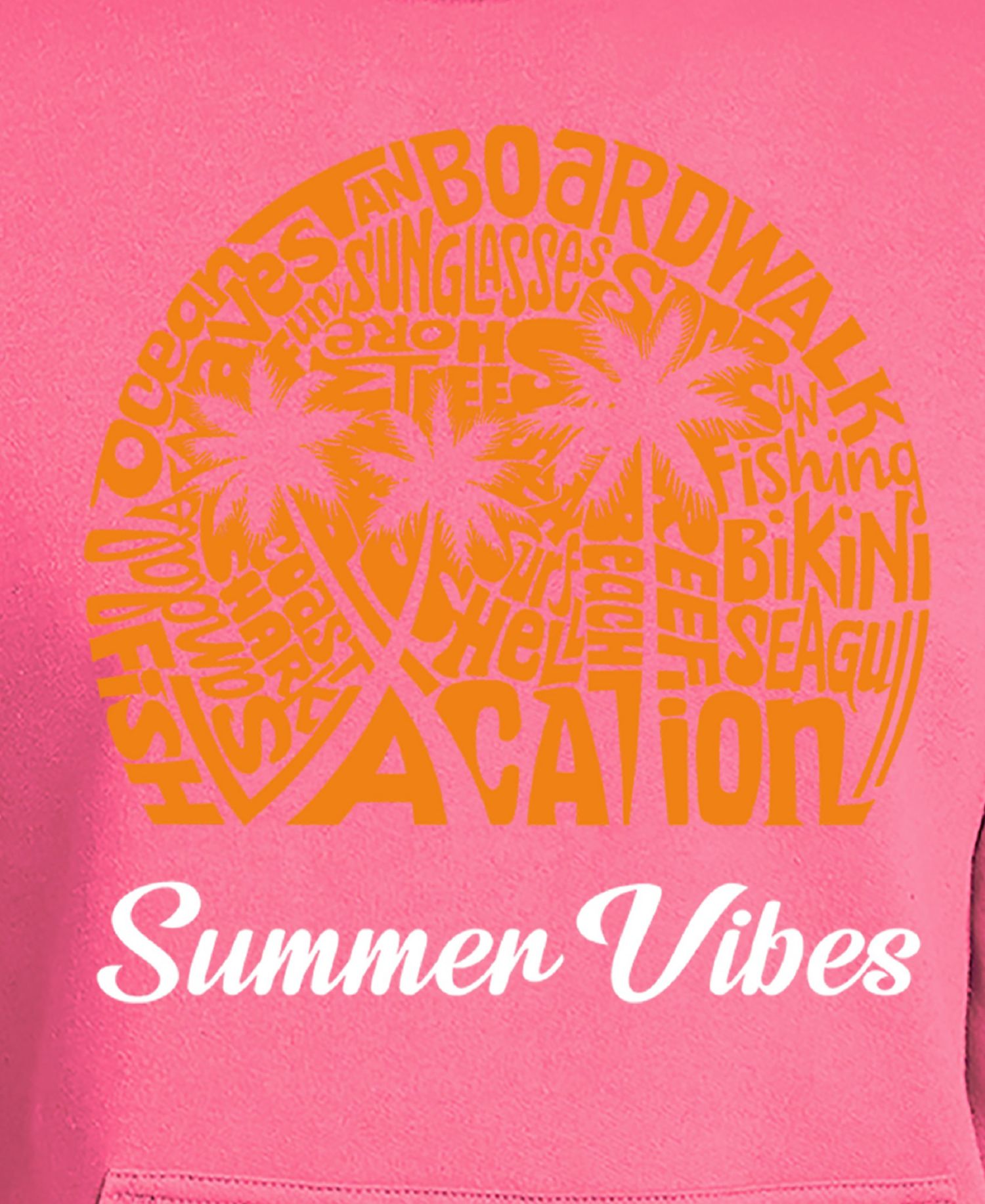 Men's Summer Vibes Word Art Hooded Sweatshirt