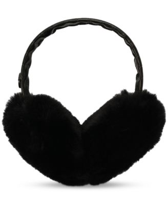 MICHAEL Logo Charm Croc-Embossed Fuzzy Ear Warmers