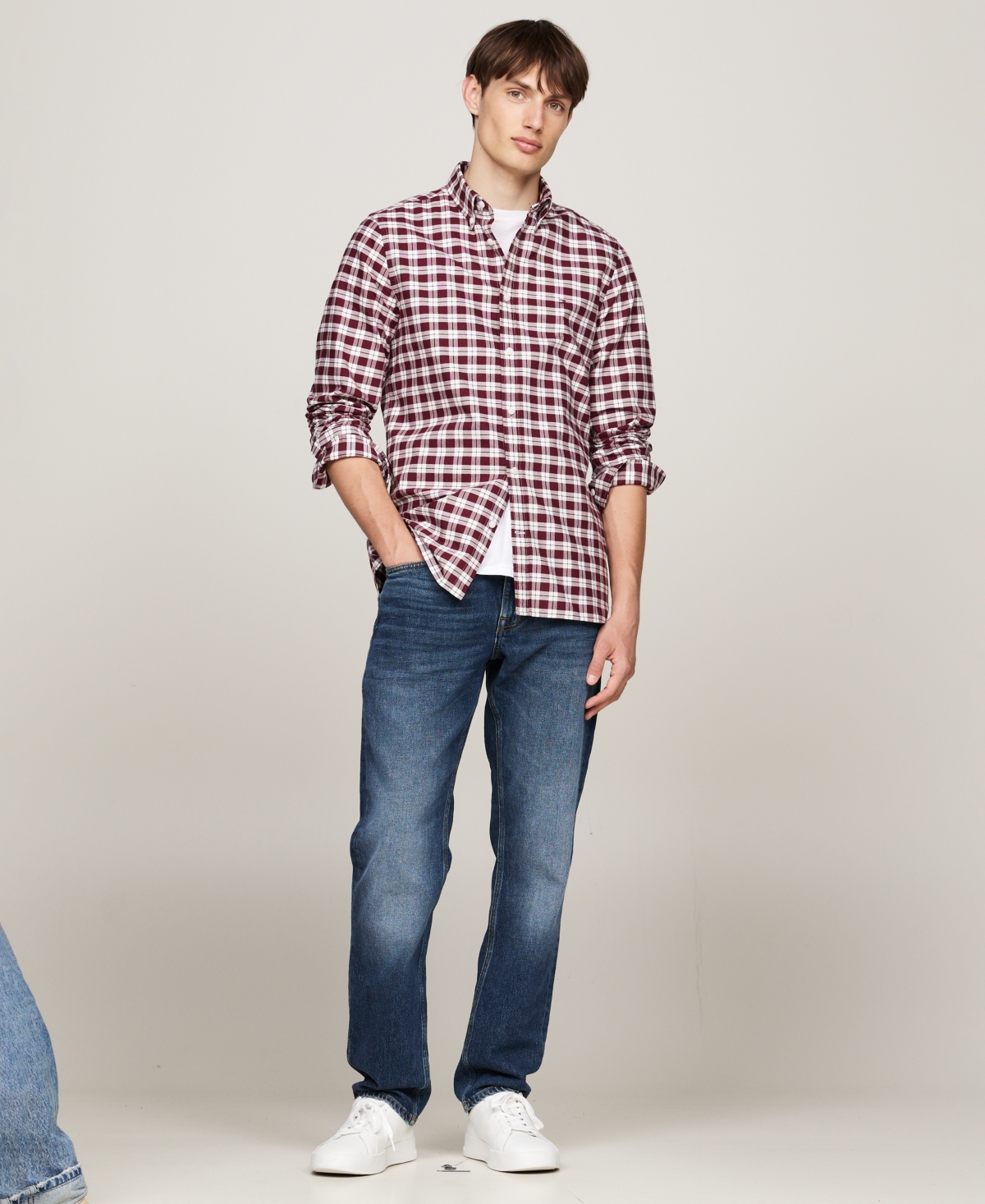Tommy Hilfiger Men's Heritage Slim-Fit Check Button-Down Oxford Shirt - Multi