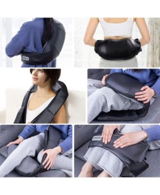 Electric Back and Neck Kneading Shoulder Massager with Heat Straps