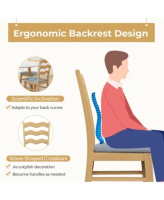 Dining Chair Set of 2 Linen Fabric Upholstered Kitchen Chairs with Padded Seat-Natural