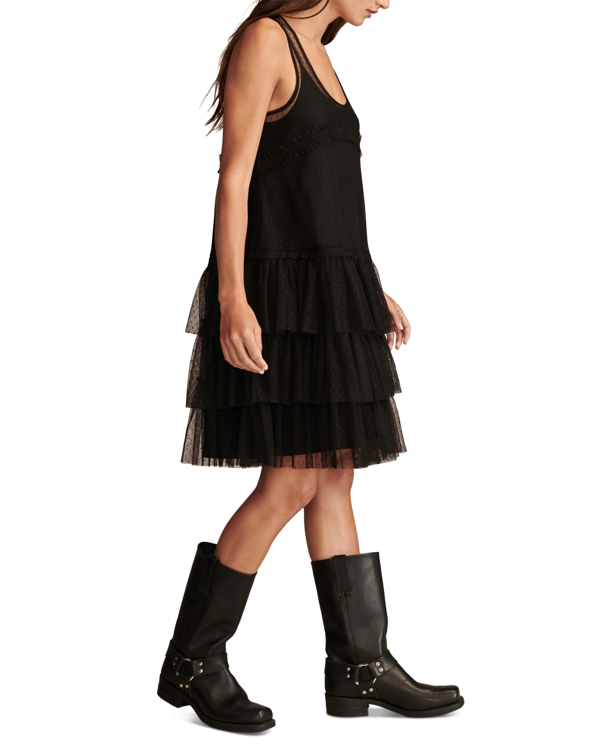 Lucky Brand Women's Tulle Drop-Waist Dress
