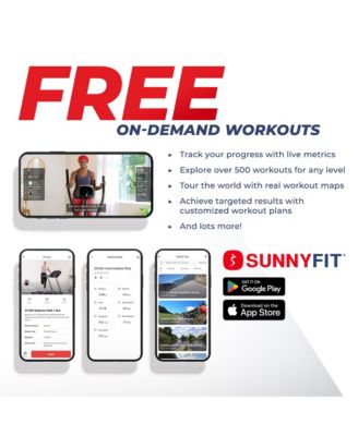 Compact Performance Recumbent Bike with Dual Motion Arm Exercisers & Exclusive SunnyFit App Enhanced Bluetooth Connectivity