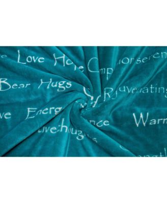 Premium Sympathy Warm Hugs Gift Throw Blanket - for Positive Energy Love Support Comfort - Breast Cancer Chemo Get Well Purple Gift Blanket - Women Mom Grandma (60x70 Inch) Aubergine