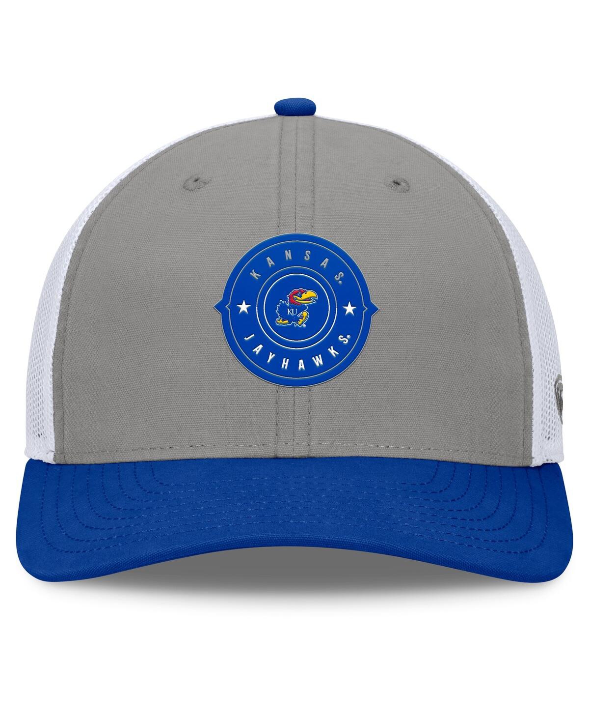 Top Of The World Men's Gray/royal Air Force Falcons Rob Trucker Adjustable Hat In Gray,royal