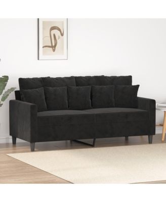 2-Seater Sofa Black 55.1" Velvet
