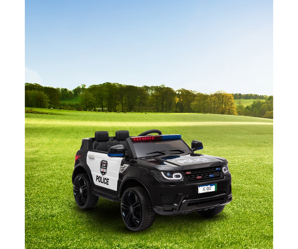 12V Kids Police Ride On Car Electric Cars 2.4G Remote Control, Led Flashing Light, Music & Horn.