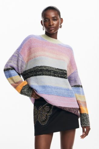 Desigual Blu Polyamide Women Sweater