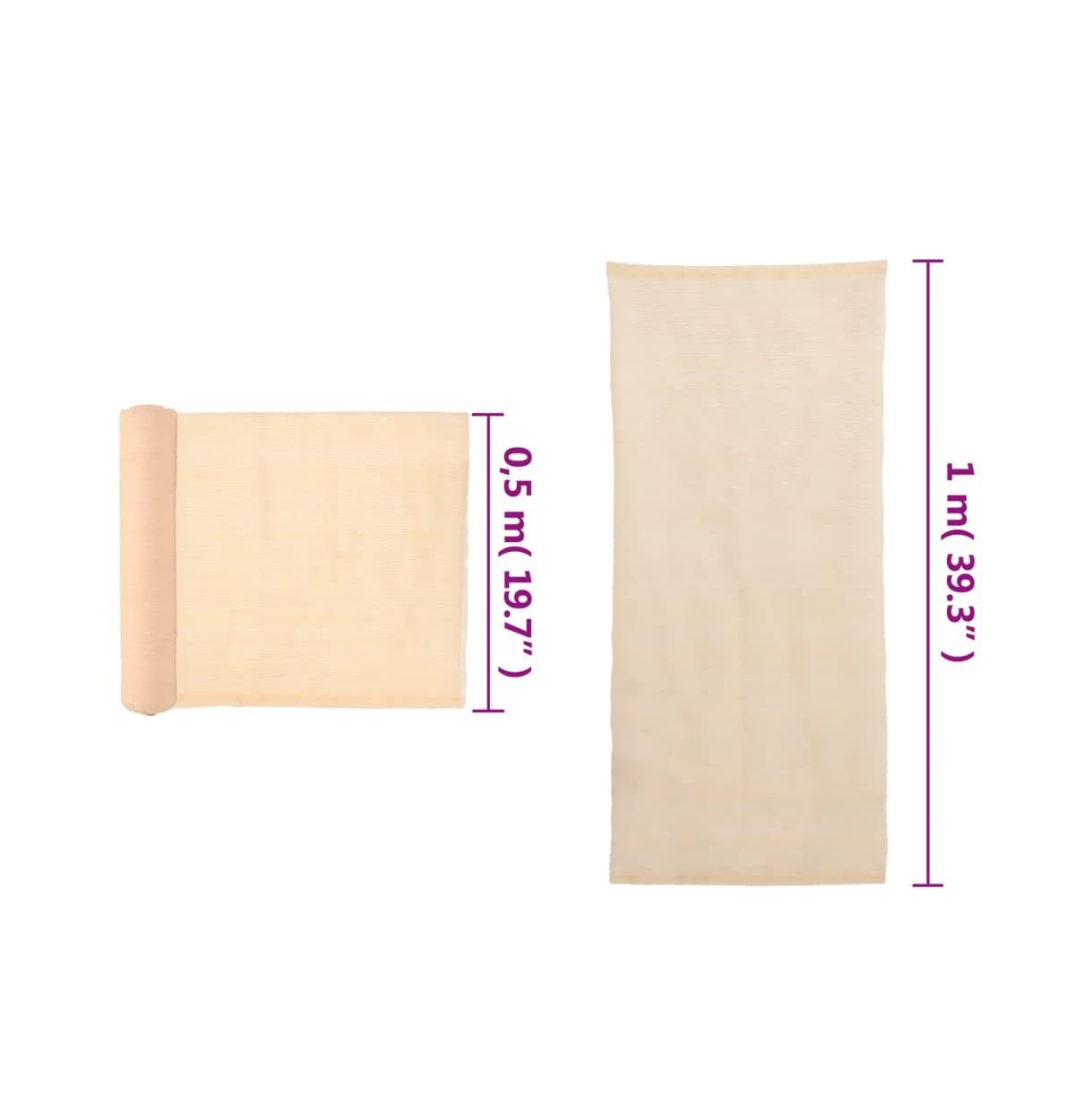 vidaXL Privacy Net Hdpe 3.3'x164'- Beige