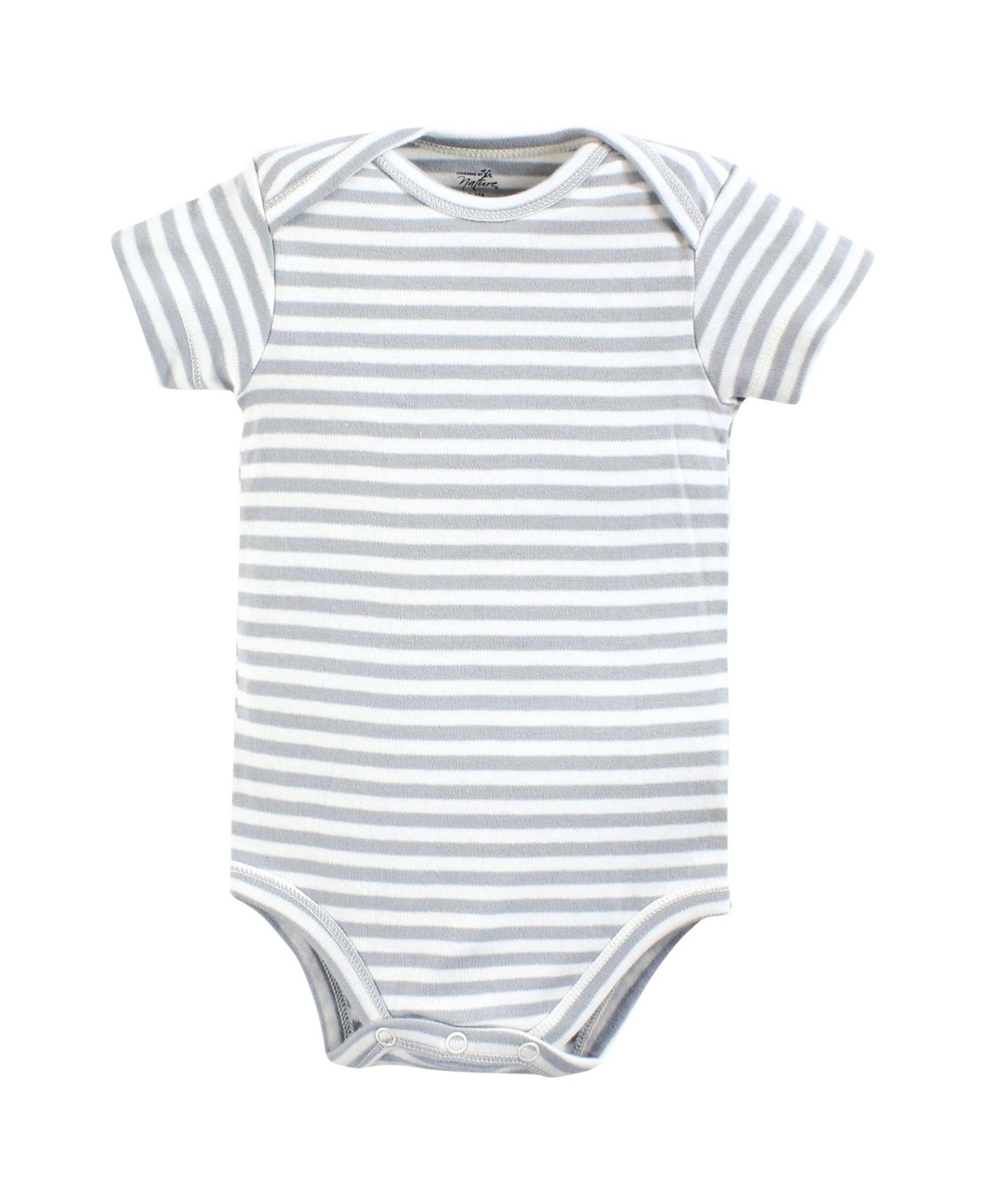 Touched by Nature Baby Boys Organic Cotton Bodysuits, Months - Classic safari