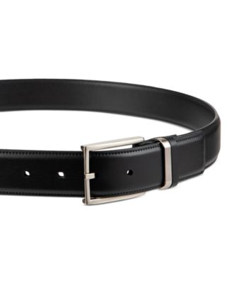 Men's Burnished Edge and Metal Loop Dress Belt, Created for Macy's