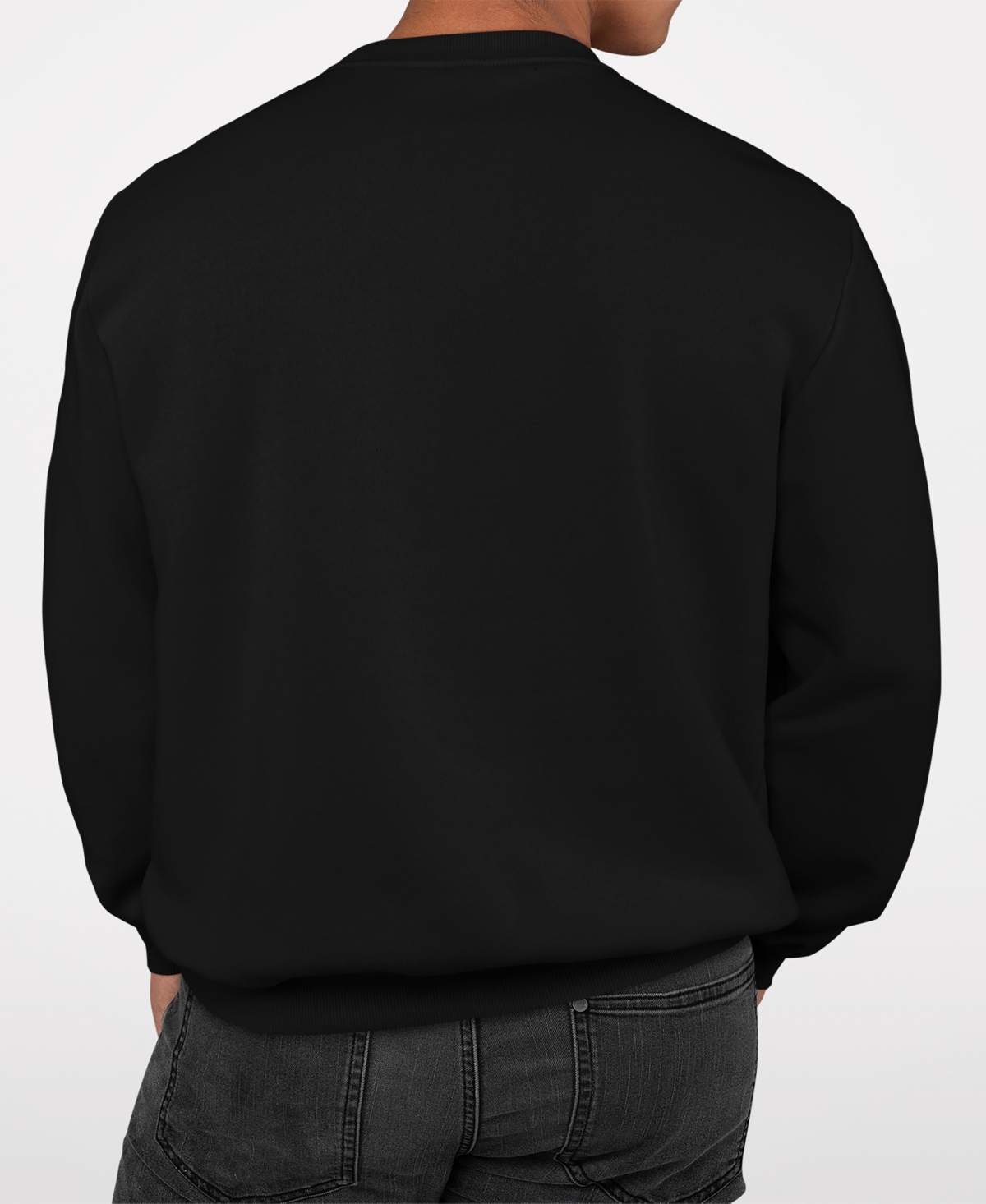 La Pop Art Men's Feliz Navidad Santa Claus Word Art Crewneck Sweatshirt In Black