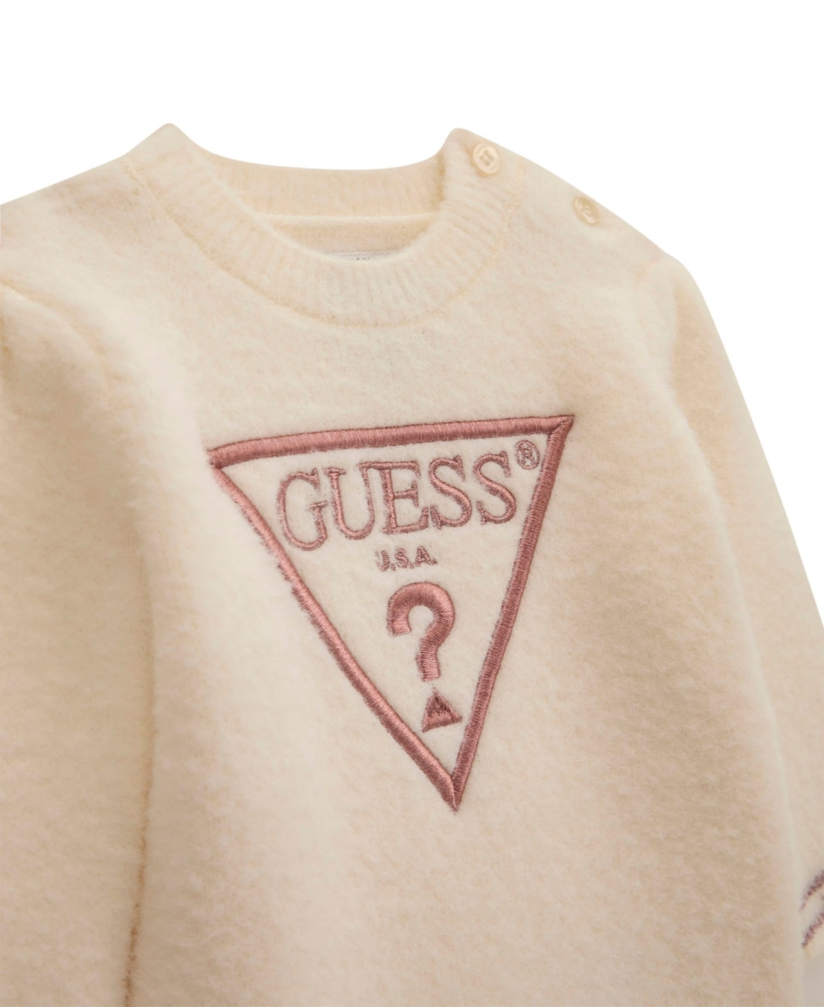 Guess Baby Girl Long Sleeve Dress and Stretch Jersey Bloomer