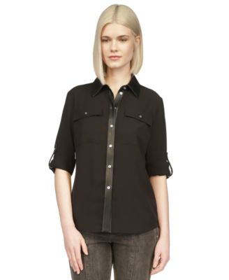 Micha Faux Leather Top Micha Faux Leather Top