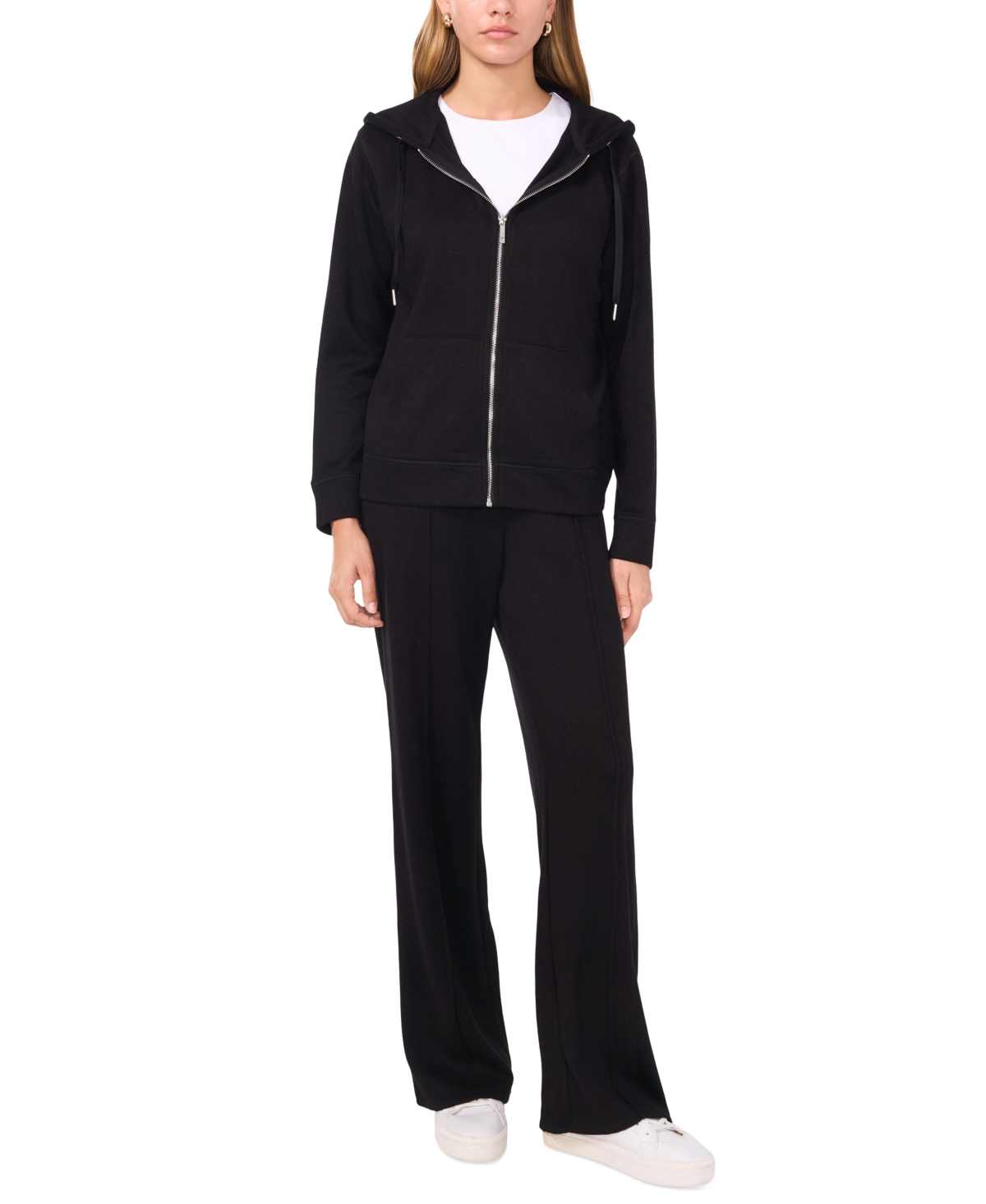 Vince Camuto Women's Knit Zip-Front Hoodie