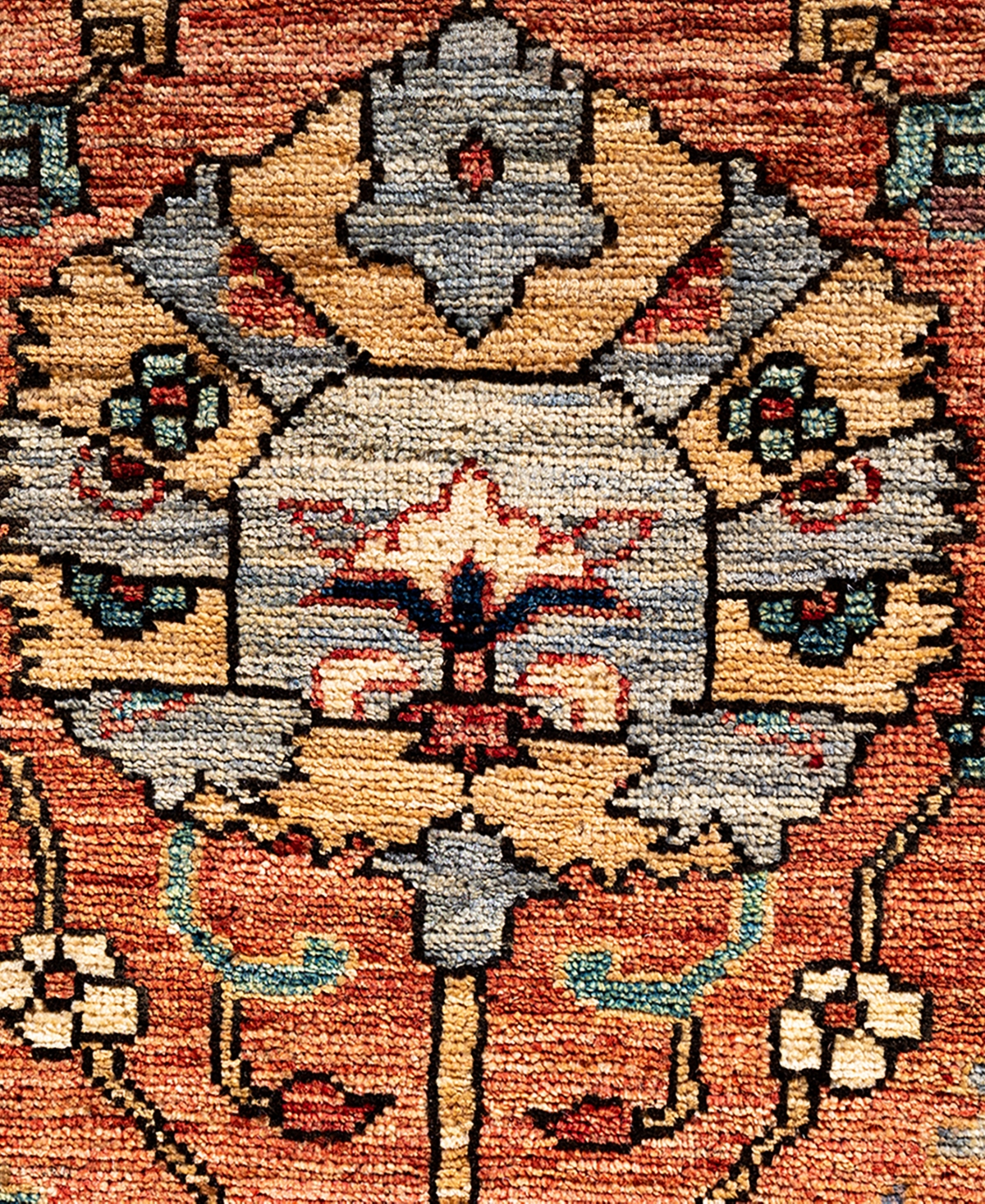 Adorn Hand Woven Rugs Serapi M1993 8'2"x9'9" Area Rug In Orange