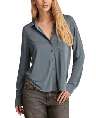 Lucky Brand - Women's Sandwash Long Sleeve Button Front Shirt