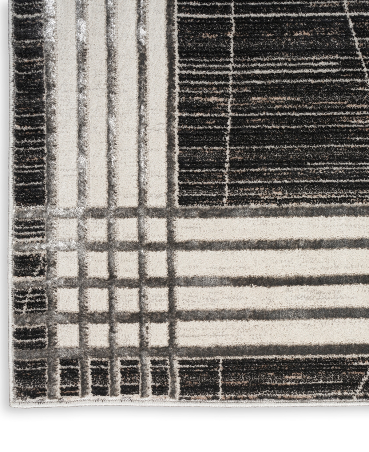 Nourison Home Desire Dsr01 2'3"x7'6" Runner Area Rug In Charcoal
