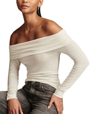 Women's Off-The-Shoulder Long-Sleeve Top