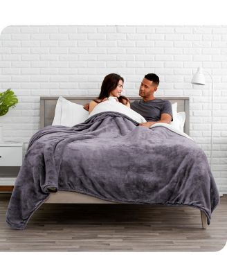 Sherpa Collection Reversible Plush Fleece & Faux Shearling Blanket, Full/Queen