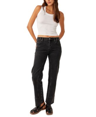 Free People - Women's Risk Taker High-Rise Straight-Leg Jeans