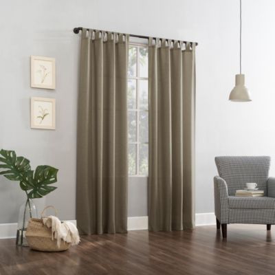 Clifford Heathered Texture Semi-Sheer Tab Top Curtain Panel