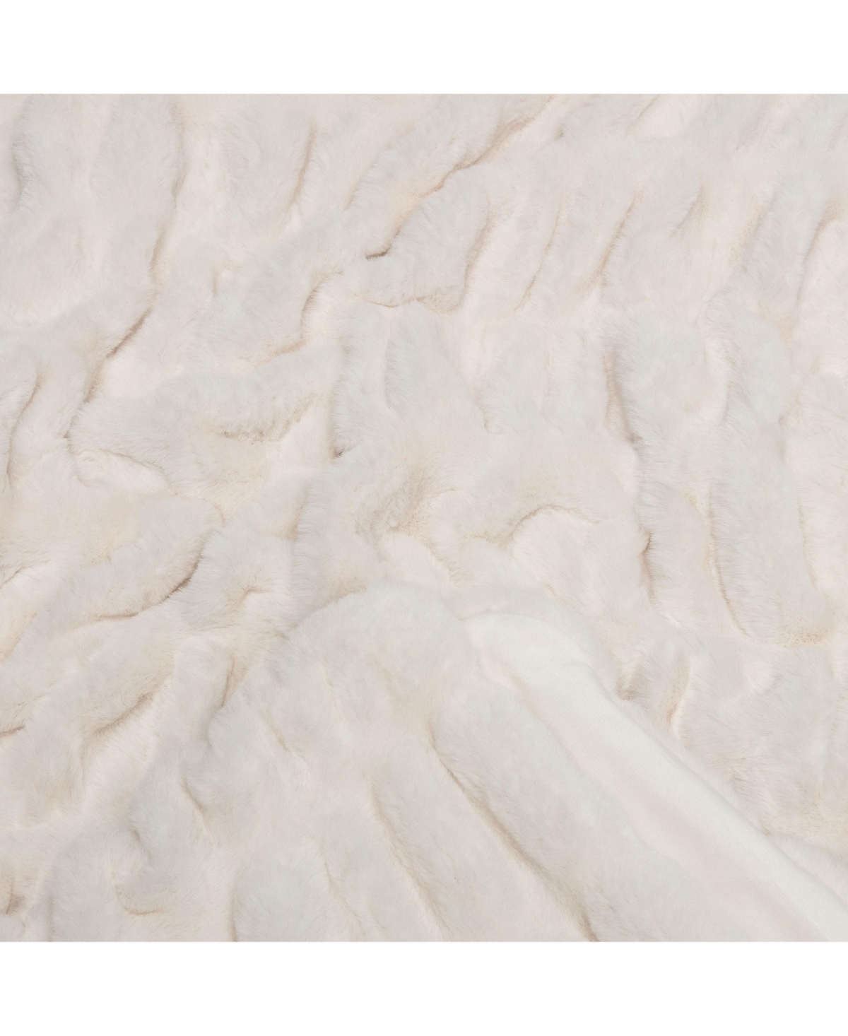 Chanasya Premium Ruched Faux Fur Throw Blanket - Luxurious, Soft Reversible Mink Blanket - 92