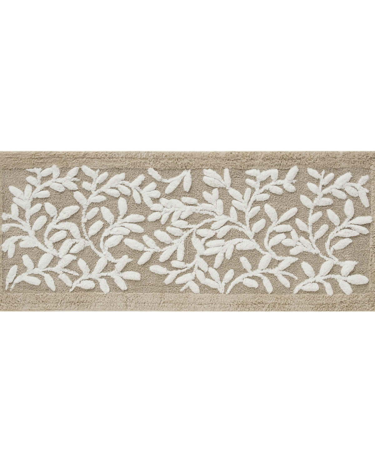 Madison Park Serene Cotton Tufted Bath Rug, 24" X 60" In Taupe
