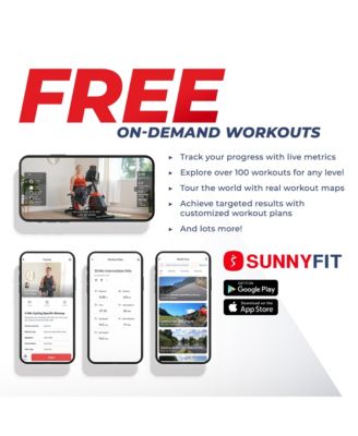 Performance Interactive Series Recumbent Exercise Bike with SunnyFit App Connectivity
