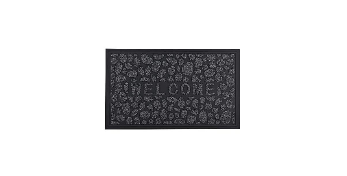 Non-Slip Doormat for Entry, 18" x 30", Waterproof Mat, Natural - Grey