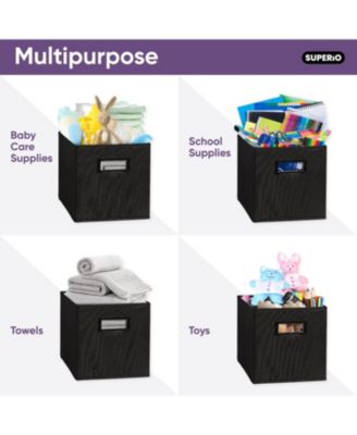 Fabric Organizing Bin, 10.75 Fabric Cube with Handles