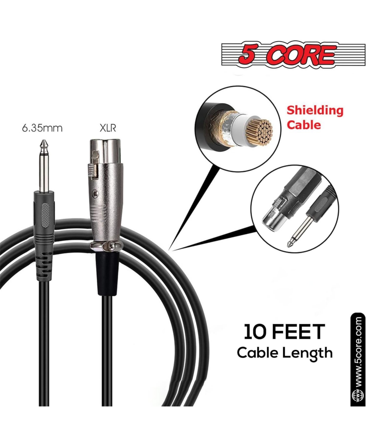 5 Core Microphone Xlr Dynamic Karaoke Singing Handheld Microfono Professional Vocal Dj Music Mic