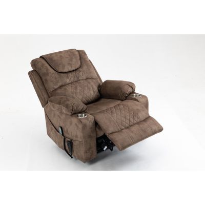 Single Piece Velvet Electric Recliner Lift Chair for Seniors