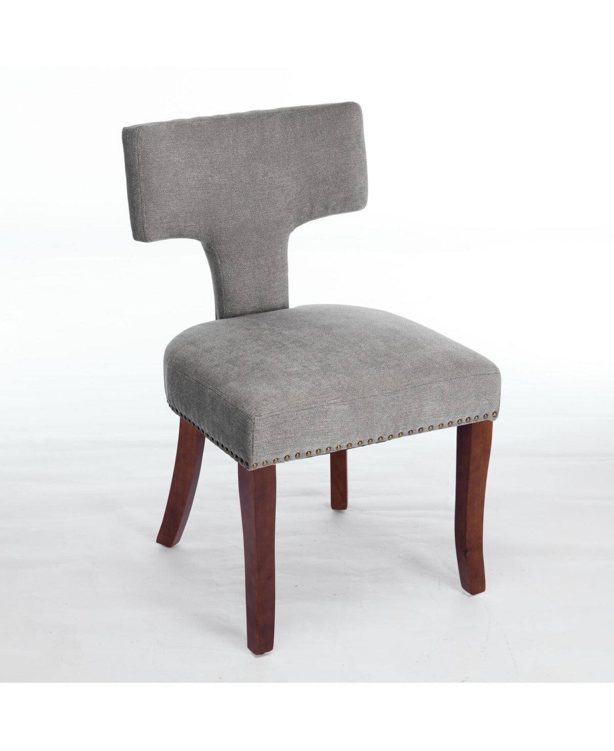 Streamdale Furniture Mid Century Modern Linen Dining Chairs,Set of 2 - Gray