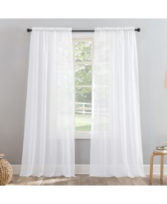 Crushed Voile Sheer Rod Pocket Curtain Panel