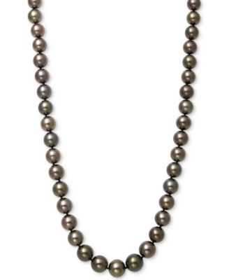 Cultured Brown Pearl Necklace with 14k white hotsell Gold Clasp