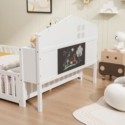 Versatile Floor Beds for Kids Bookcases, Blackboards, & Storage
