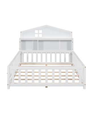 Versatile Floor Beds for Kids Bookcases, Blackboards, & Storage