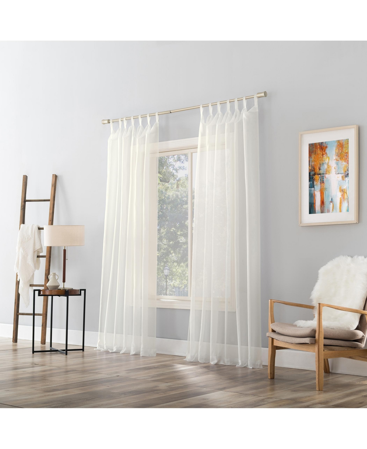 No. 918 Sheer Voile Tab Top Curtain Panel