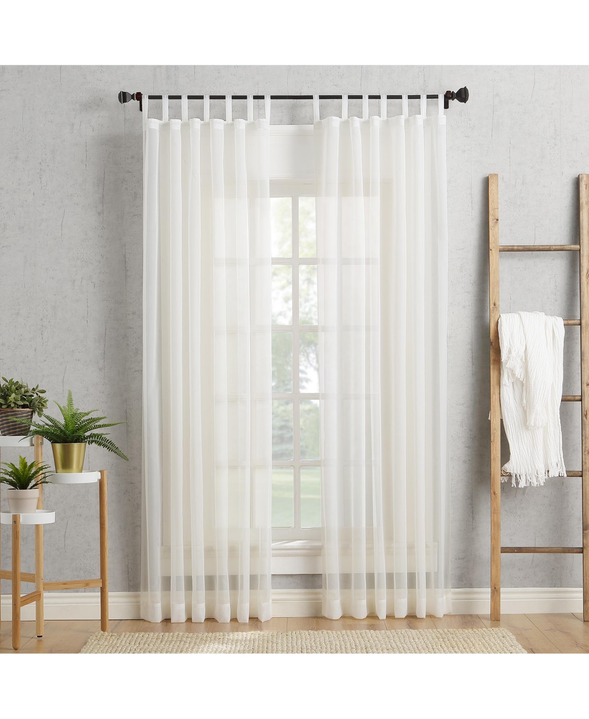 No. 918 Sheer Voile Tab Top Curtain Panel