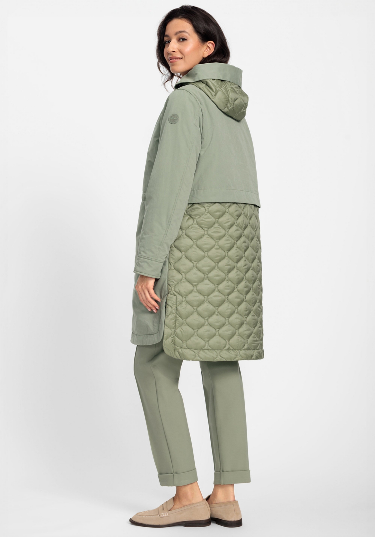 Olsen Women's Water Repellent Quilted Anorak