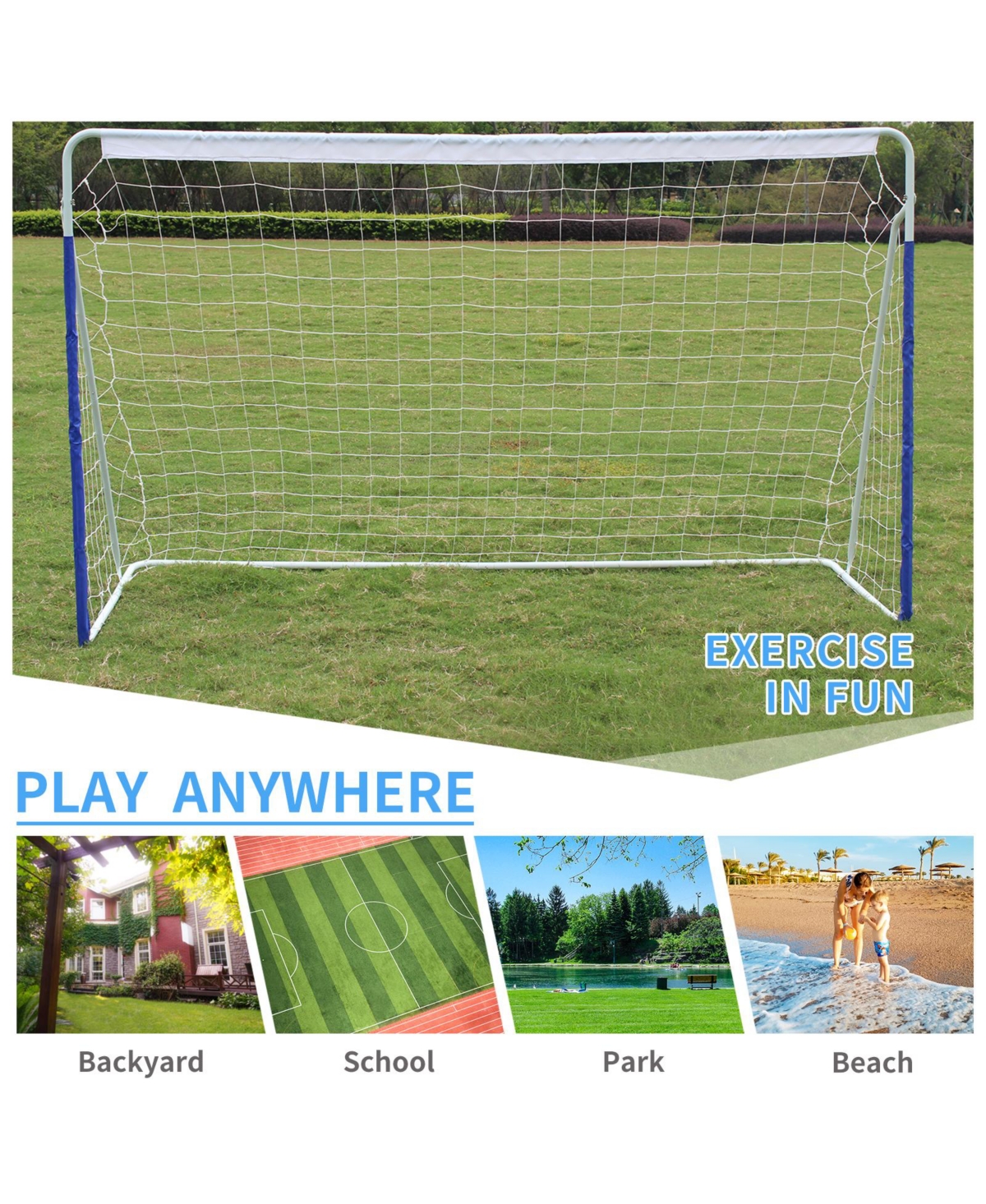 Kids Soccer Goals for Backyard Portable Youth Soccer Goal with Net 8x5 Ft