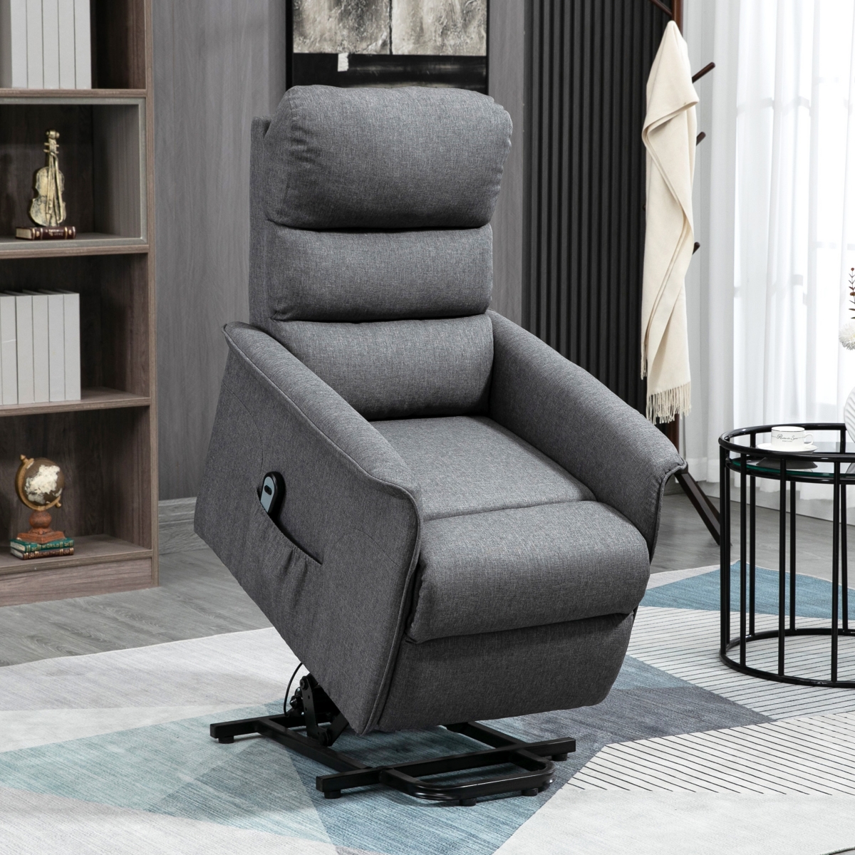 Streamdale Furniture Electric Lift Recliner for Seniors with Remote & Pockets,- Gray