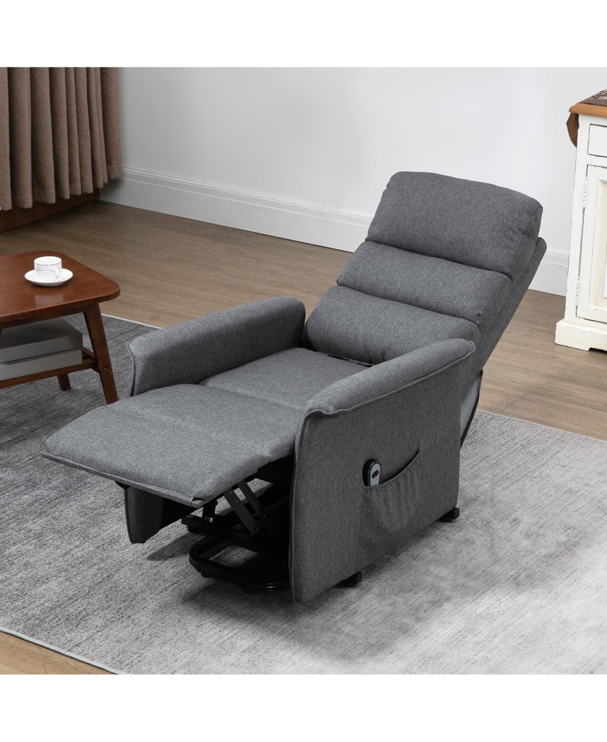 Streamdale Furniture Electric Lift Recliner for Seniors with Remote & Pockets,- Gray