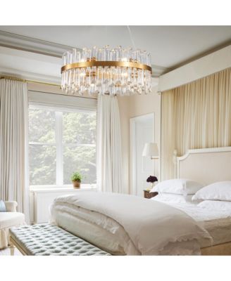 Luxury Crystal Chandelier, 23.6", Decorative LED Lighting