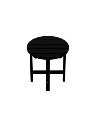 All-Weather Outdoor Patio Round Poly Adirondack Side Table