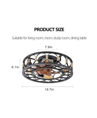 Caged Ceiling Fan with Lights and Remote