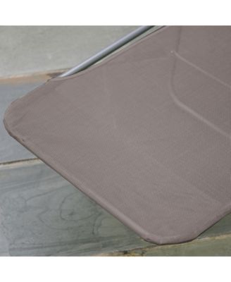 Folding Sun Tanning Chaise Lounge with Reclining Back and Headrest