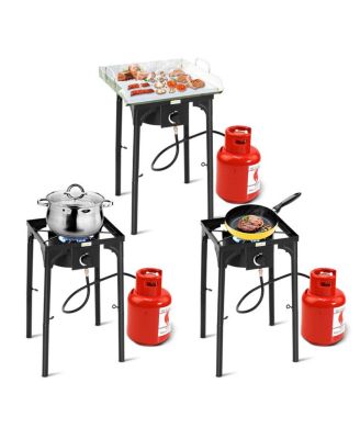 100 000-BTU Portable Propane Outdoor Camp Stove with Adjustable Legs